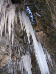 Underneath a Frozen Waterfall